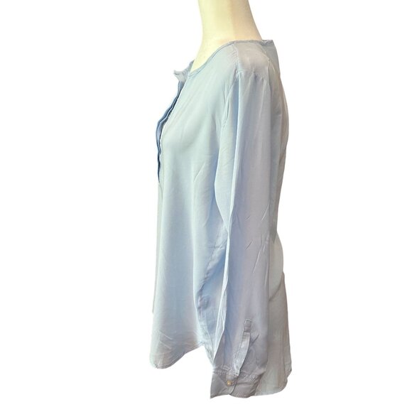 Gap Light Blue Long Sleeve Blouse Size M - Picture 4 of 7